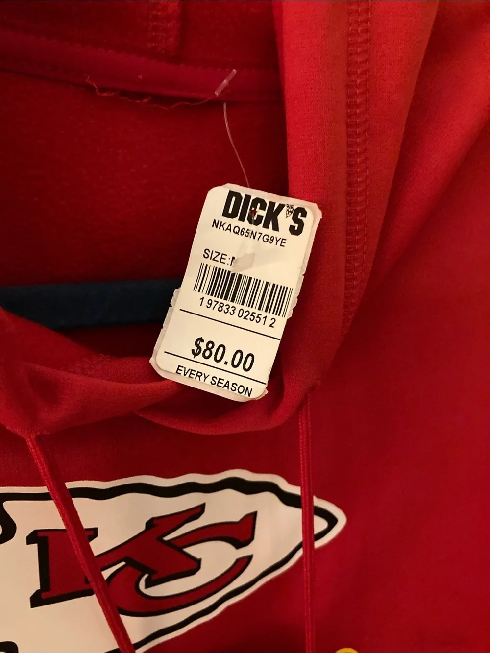 Nike Kansas City Chiefs Red Hoodie with Logo